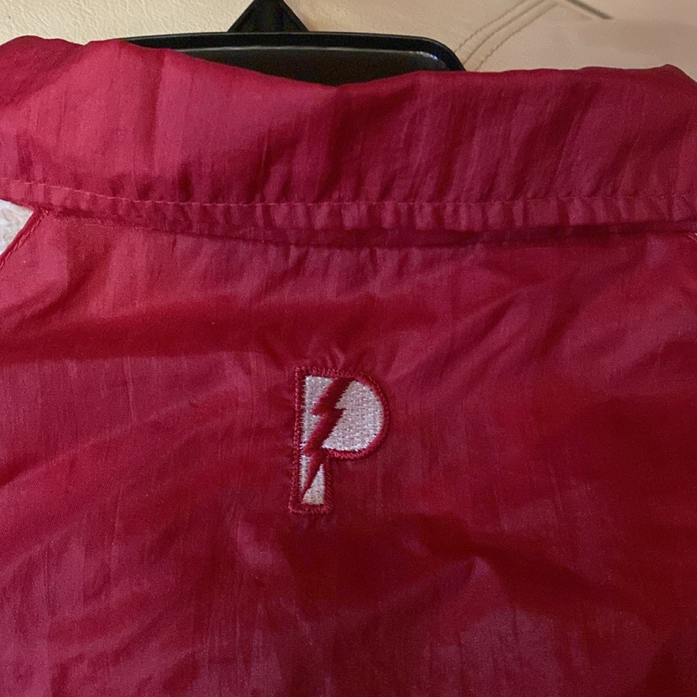 90s Vintage Arkansas Razorbacks Pro Player Windbreaker Jacket M Go Hogs - Picture 7 of 8